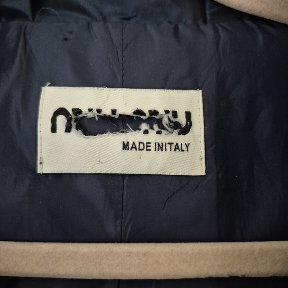 Miu Miu Navy Blue Hooded Belted Trench Coat Rain Jacket 3/4 Sleeve - Picture 9 of 11